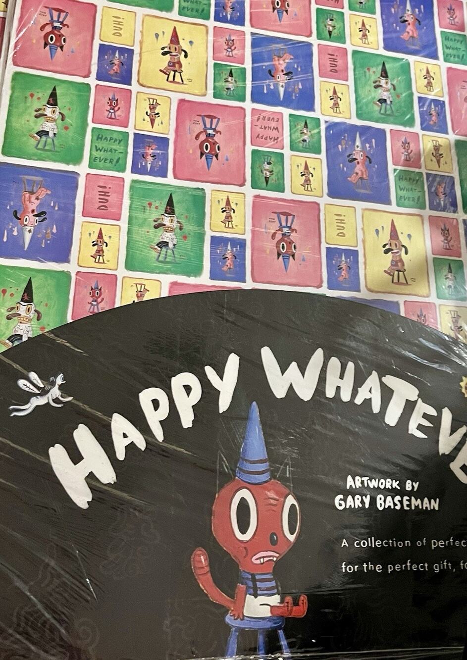Gary Baseman Gift Wrap Bulk Wholesale Lot - 20 Packs Happy Whatever Pop Art